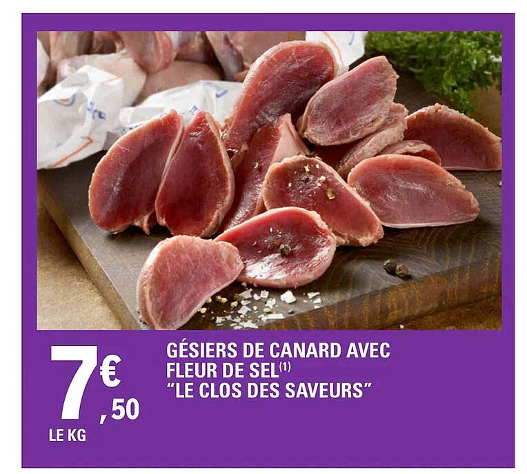 gésiers de canard avec fleur de sel "le clos des saveurs"
