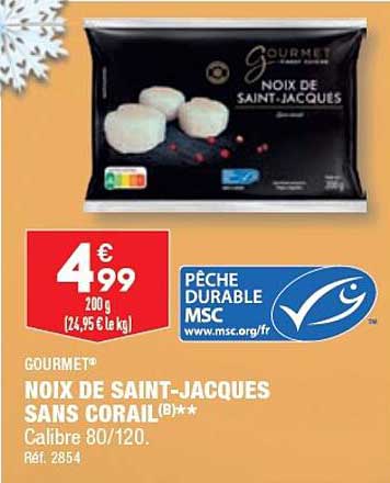 gourmet noix de saint-jacques sans corail