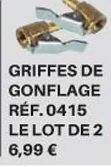 griffes de gonflage