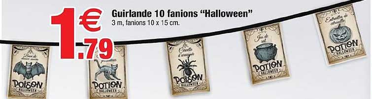 guirlande 10 fanions "halloween"