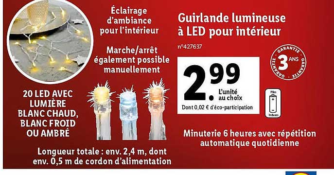Guirlande Lumineuse à Led Pour Intérieur