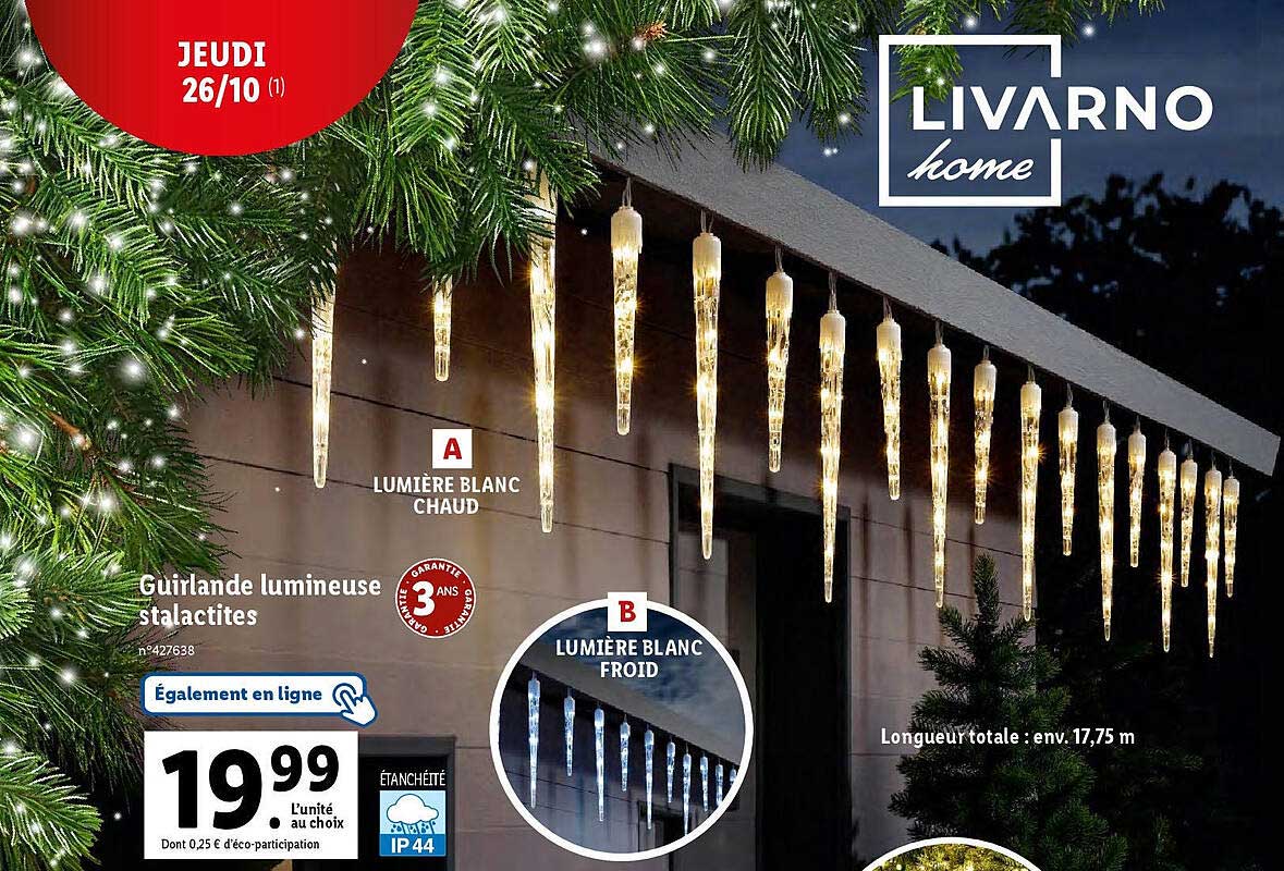 guirlande lumineuse stalactites livarno home