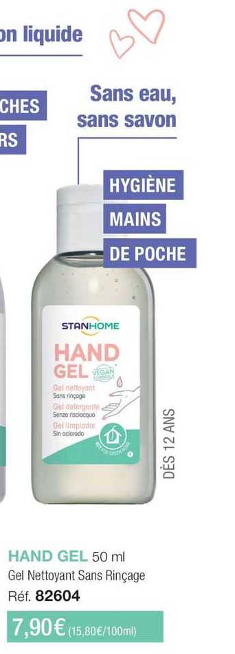 hand gel gel nettoyant sans rinçage