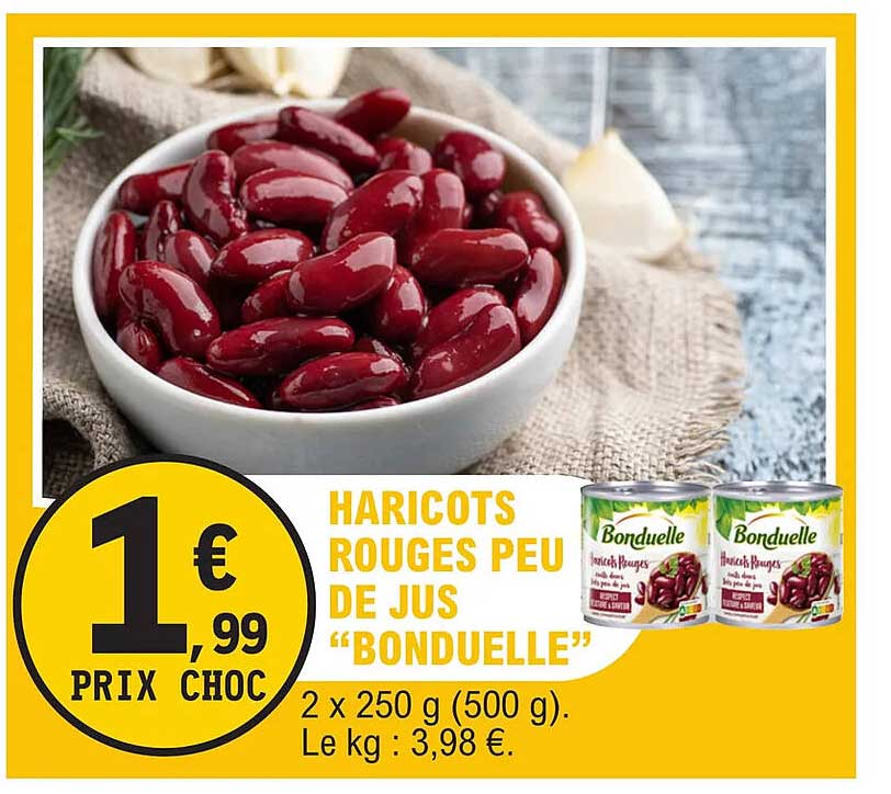 haricots rouges peu de jus "bonduelle"