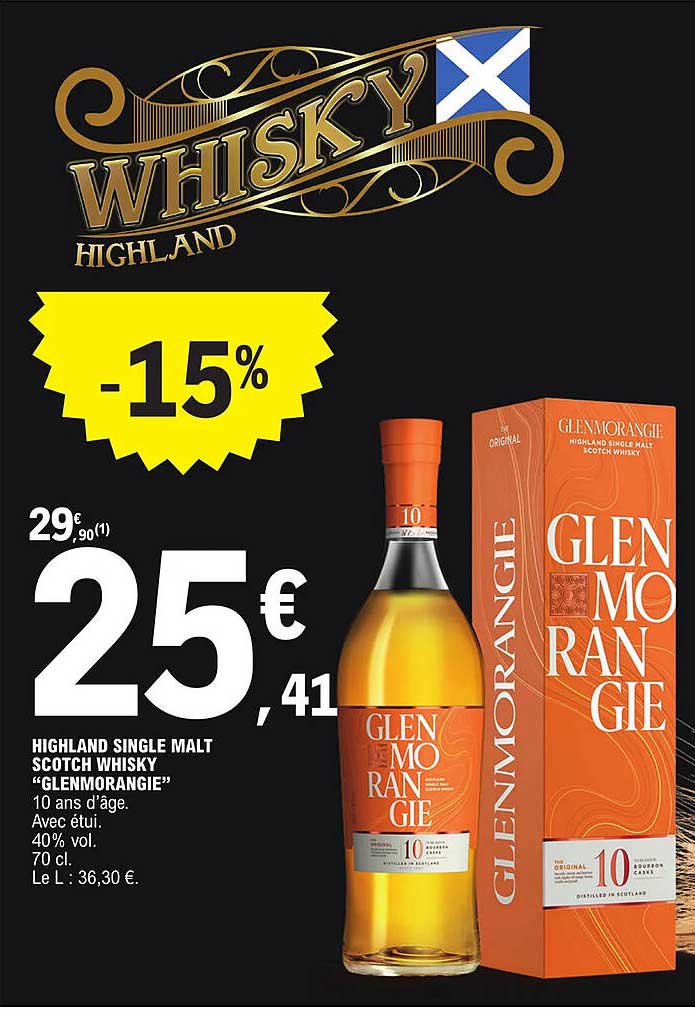 highland single malt scotch whisky "glenmorangie"