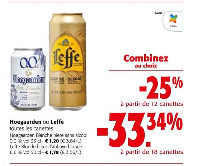 hoegaarden ou leffe toutes les canettes