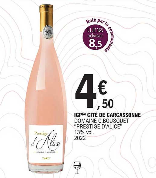 igp cité de carcassonne domaine c.bousquet "prestige d'alice" 13% vol. 2022