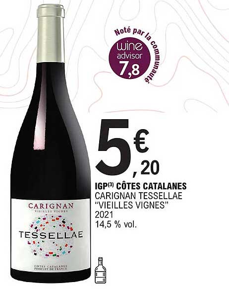 igp côtes catalanes carignan tessellae "vieilles vignes" 2021