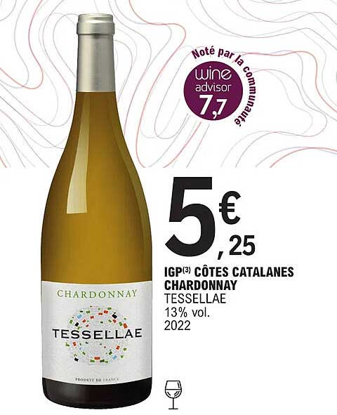 igp côtes catalanes chardonnay tessellae 13% vol. 2022