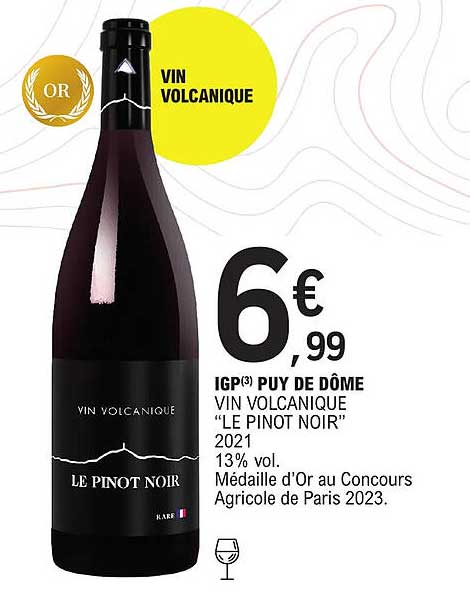 igp puy de dôme vin voclanique " le pinot noir" 2021