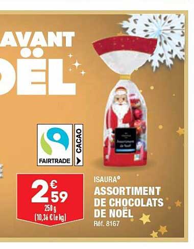 isaura assortiment de chocolats de noël