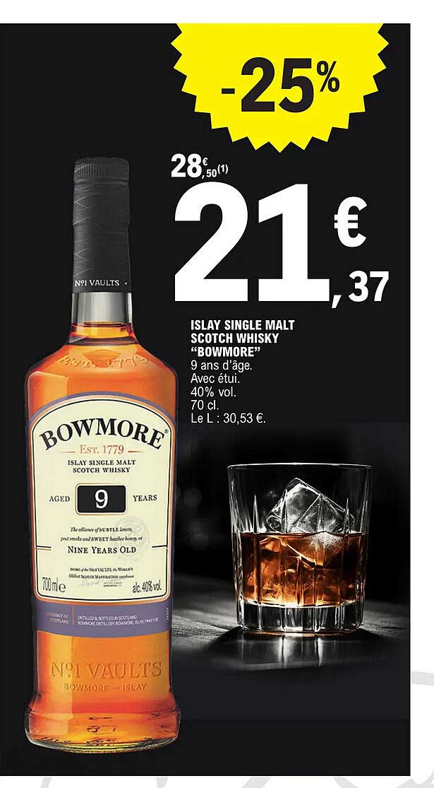islay single malt scotch whisky "bowmore"