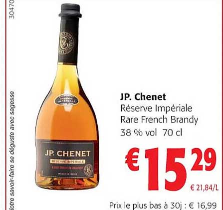 jp. chenet réserve impériale rare french brandy