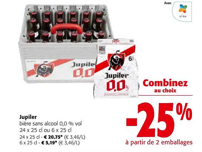 jupiler bière sans alcool 0.0% vol