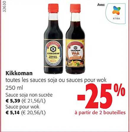 kikkoman toutes les sauces soja ou sauces pour wok
