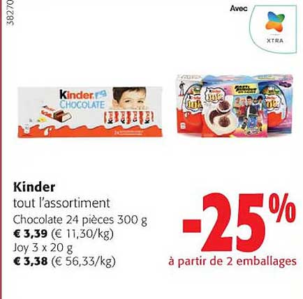 kinder tout l'assortiment