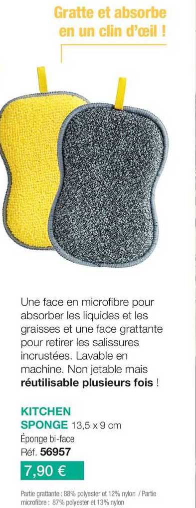 kitchen sponge éponge bi-face