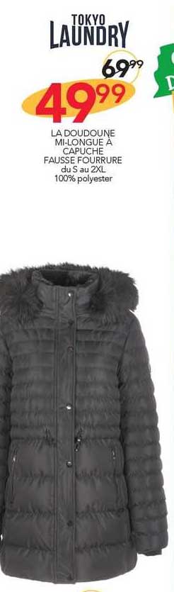 la doudoune mi-longue à capuche tokyo laundry