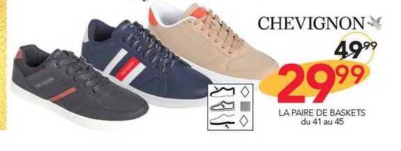 la paire de baskets chevignon