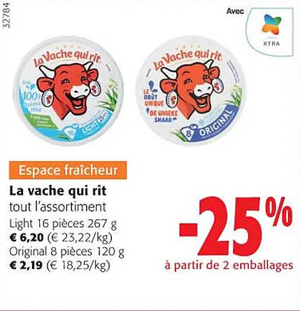 la vache qui rit tout l'assortiment light