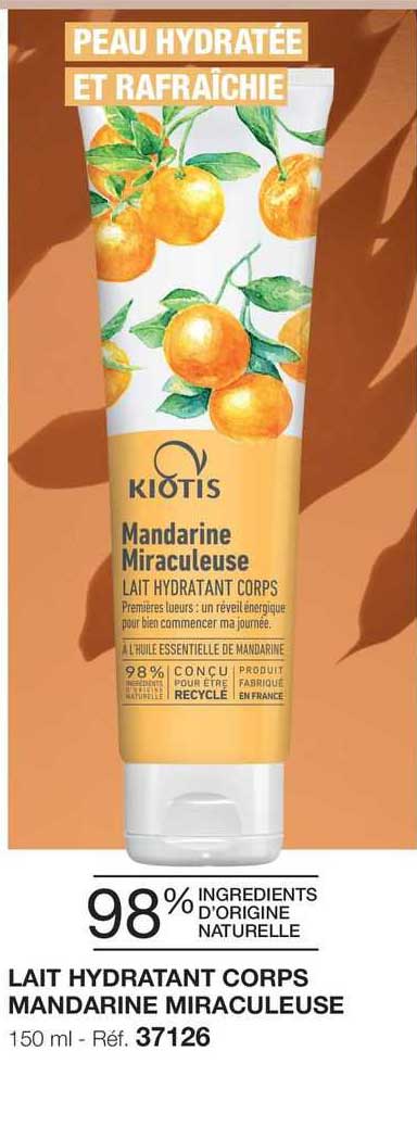 lait hydratant corps mandarine miraculeuse