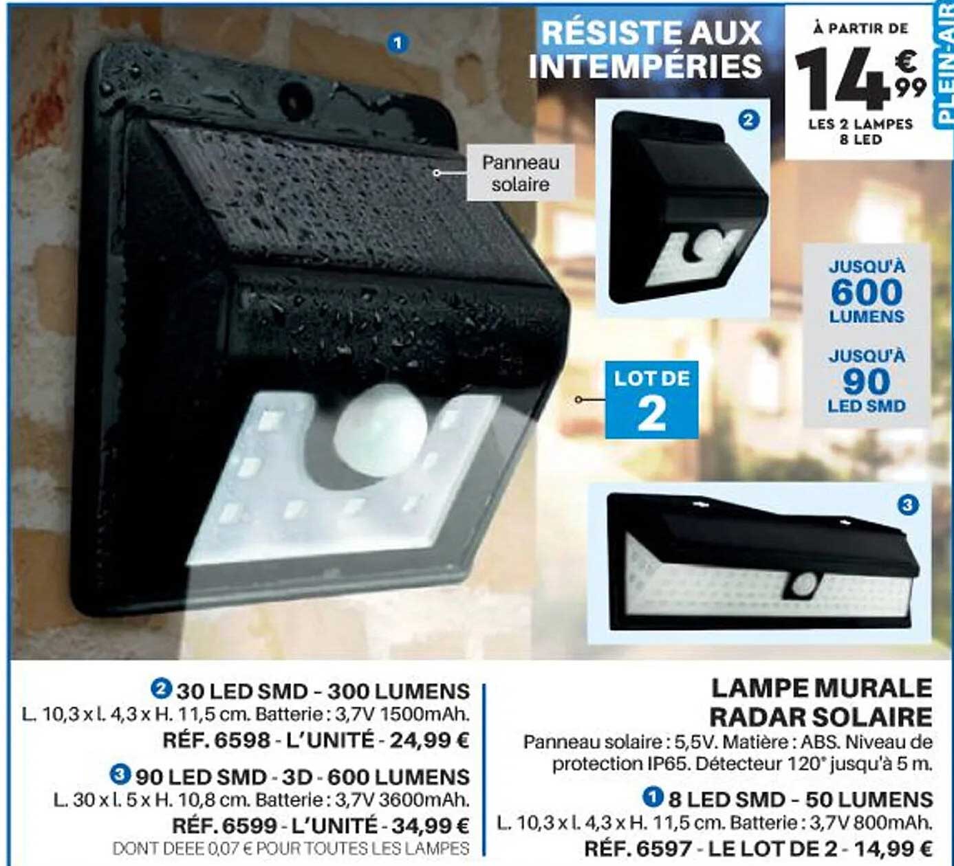 lampe murale radar solaire