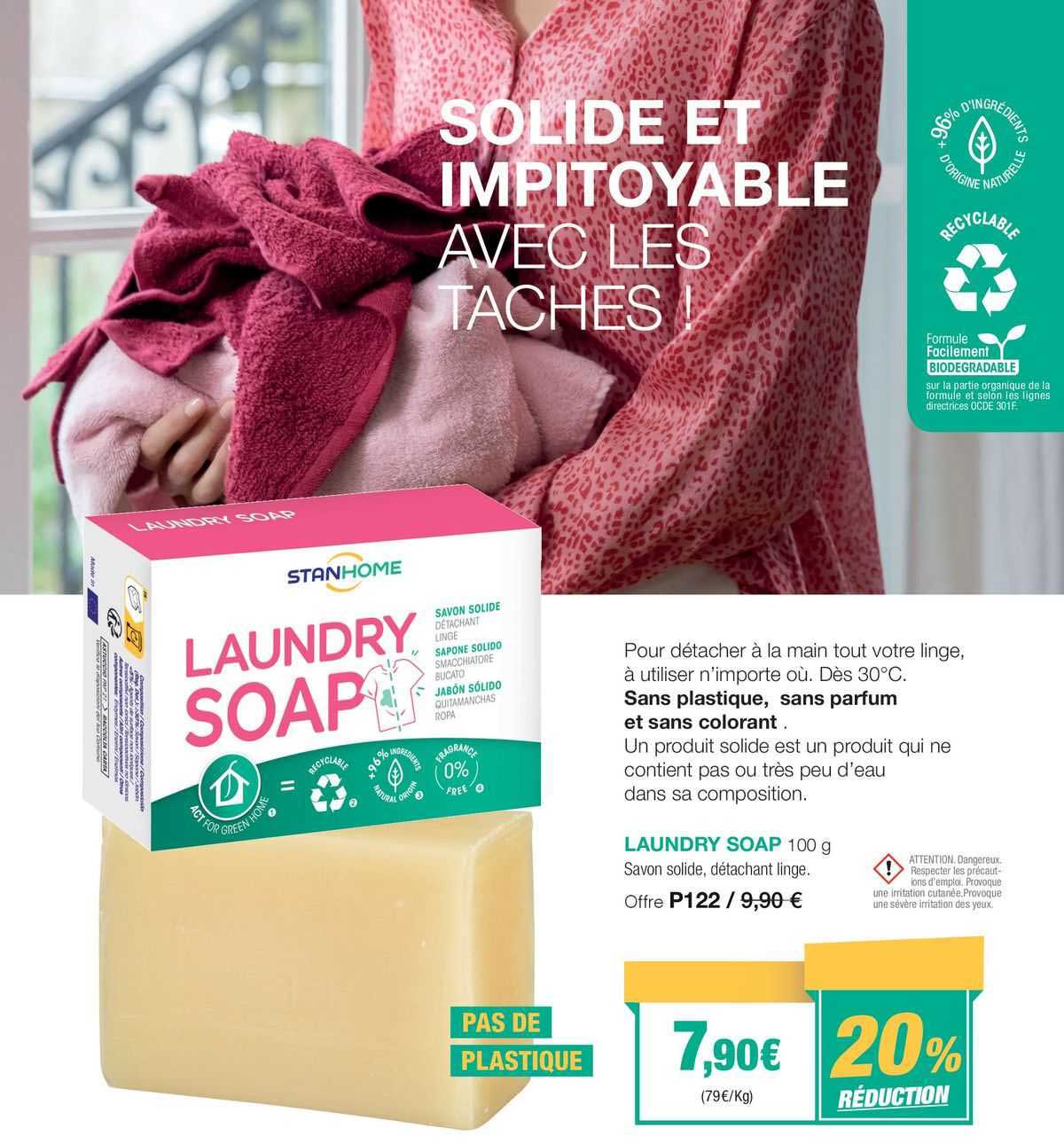 laundry soap savon solide, détachant linge