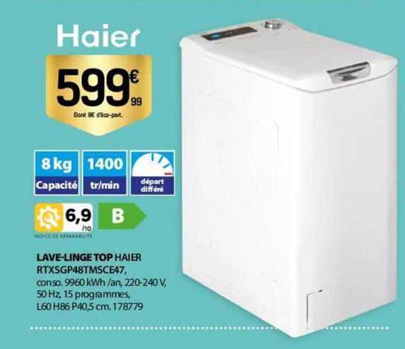 lave-linge top haier