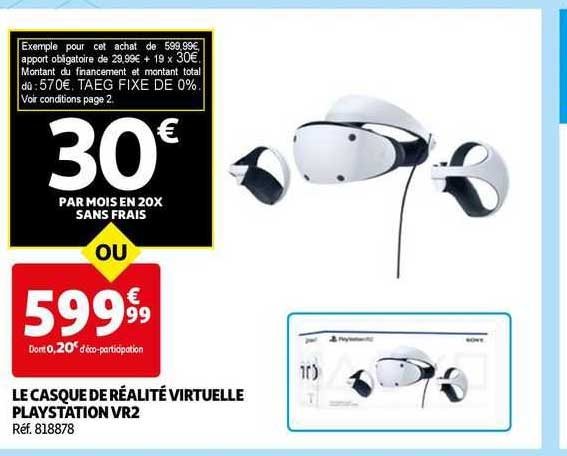 le casque de réalité virtuelle playstation vr2