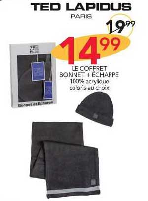 le coffret bonnet + écharpe ted lapidus paris