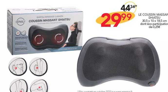 le coussin massant shiatsu
