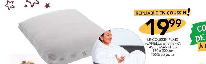 Le Coussin Plaid Flanelle Et Sherpa Avec Manches