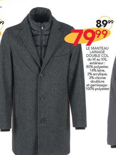 le manteau lainage double col