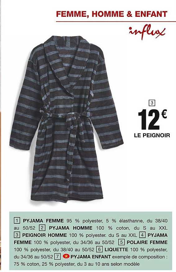 Le Peignoir Femme, Homme & Enfant Influx