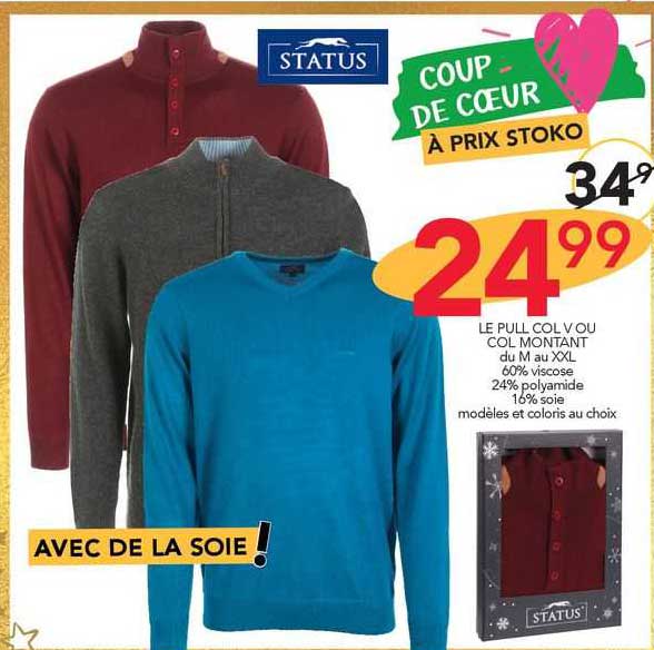 le pull col v ou col montant status