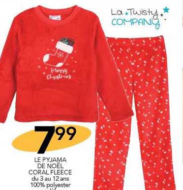 le pyjama de noël coral fleece