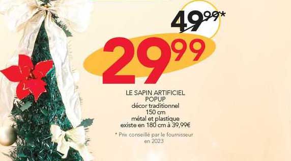 le sapin artificiel pop up