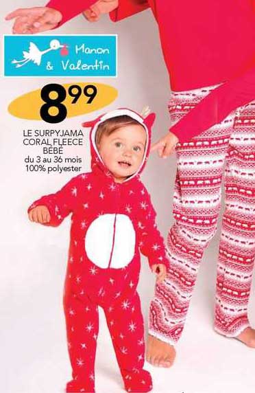 le surpyjama coral fleece bébé