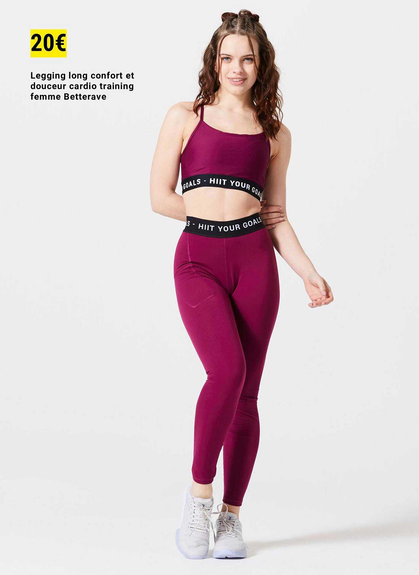 legging long enfant et douceur cardio training femme betterave