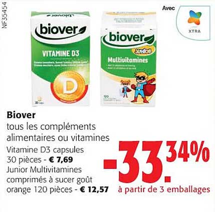 les compléments alimentaires ou vitamines biover