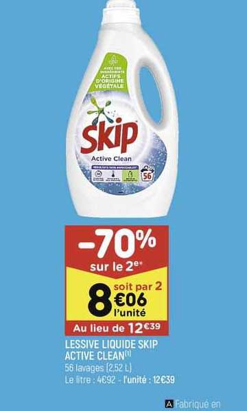Lessive Liquide Skip Active Clean