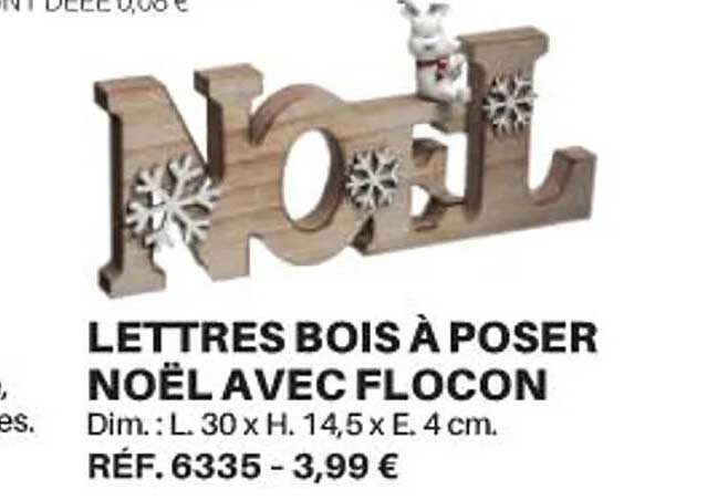 lettes bois à poser noël avec flocon