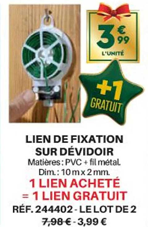 lien de fixation sur dévidoir