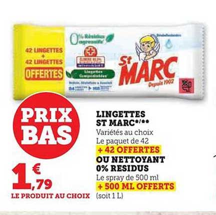 lingettes st marc ou nettoyant 0% résidus