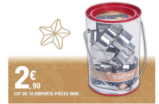 lot de 10 emporte-pièces inox