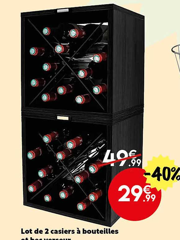 Lot De 2 Casiers à Bouteilles