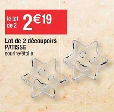 lot de 2 découpoirs patisse