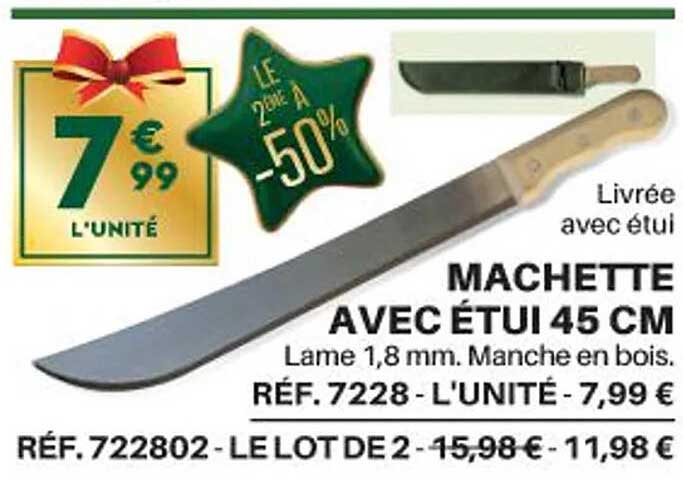Machette Avec étui 45 Cm