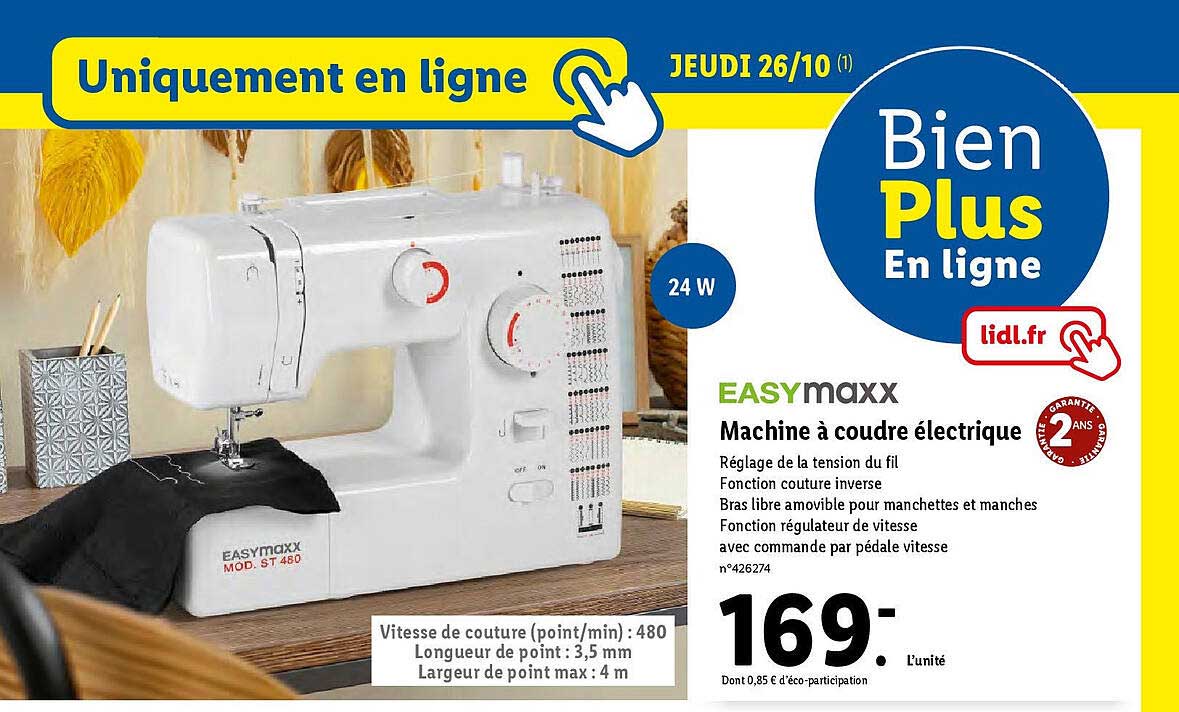 machine à coudre électrique easymaxx