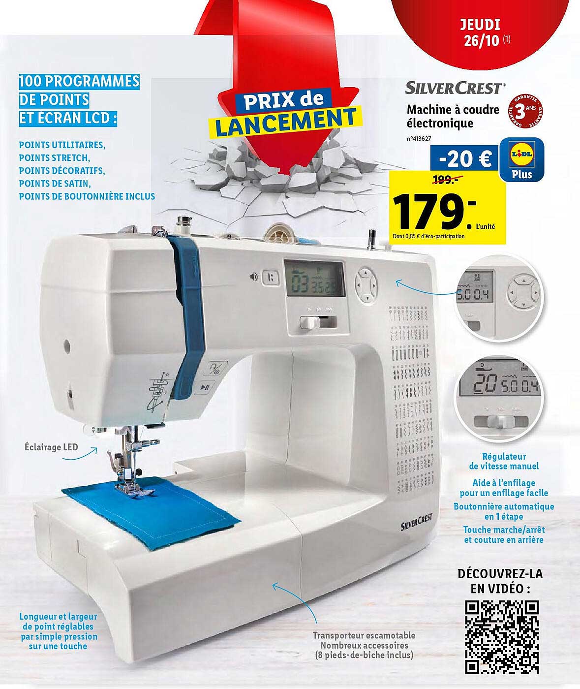 machine à coudre électronique silvercrest